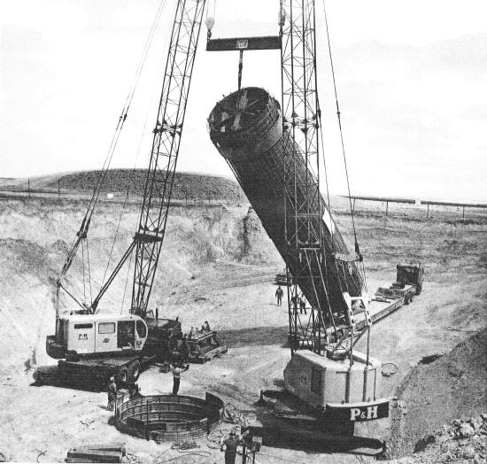 Liner Being Placed