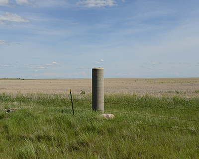 Concrete Azimuth Marker Post