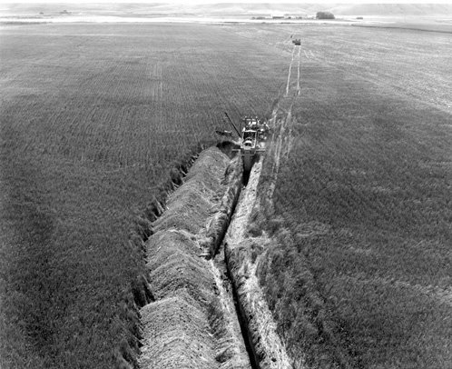 Digging A Trench For The HICS Cable