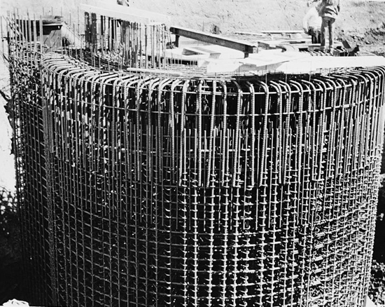 Silo Rebar Close Up