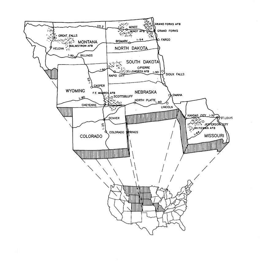 Map Of Six Missile Wings